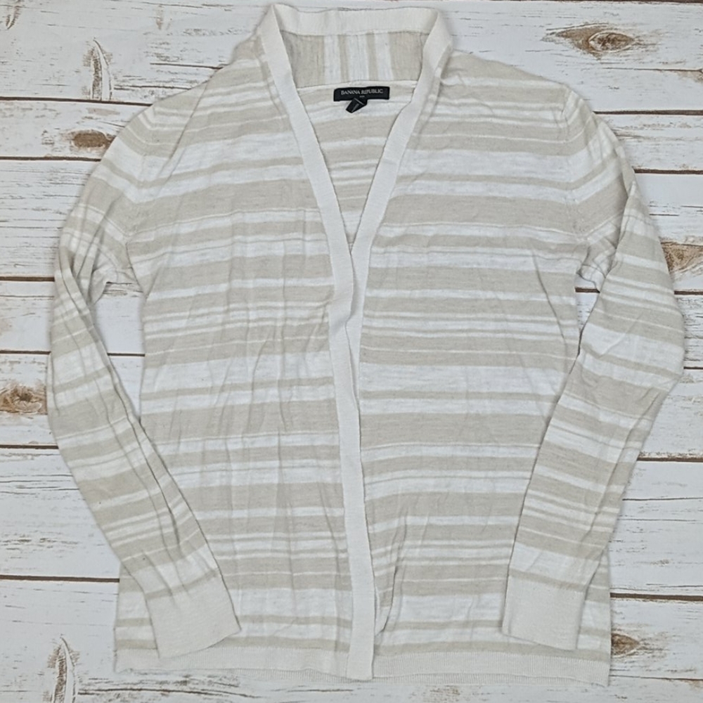 Banana Republic Striped Cardigan Petite S